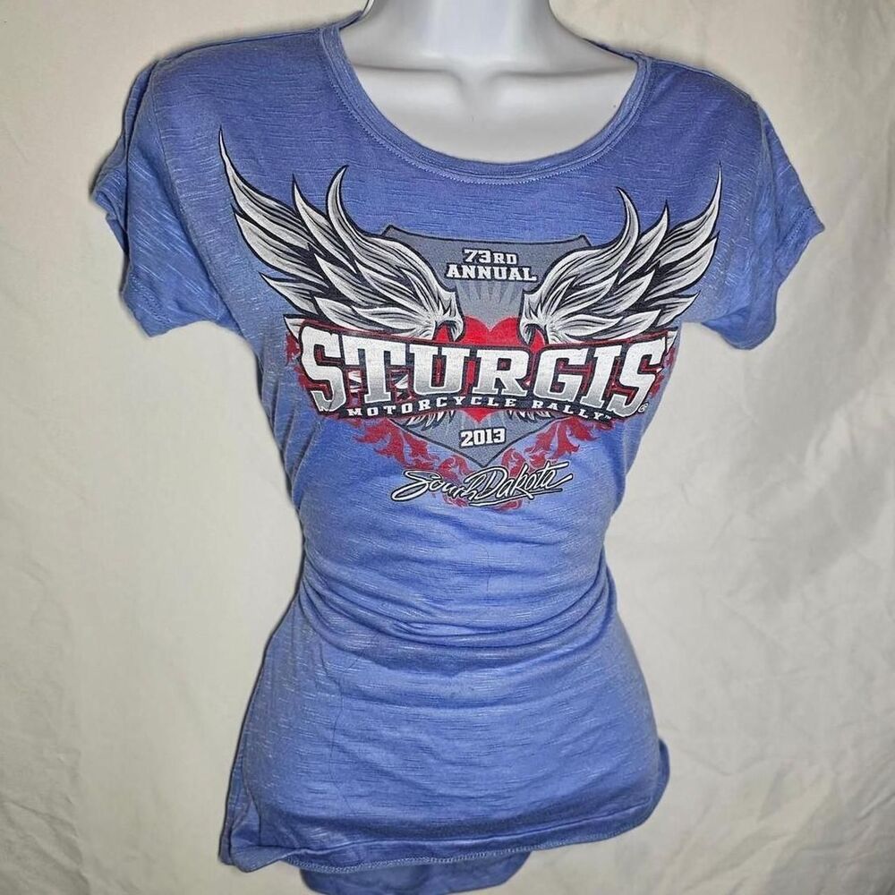 purple y2k 2000s Sturgis biker grunge baby tee
